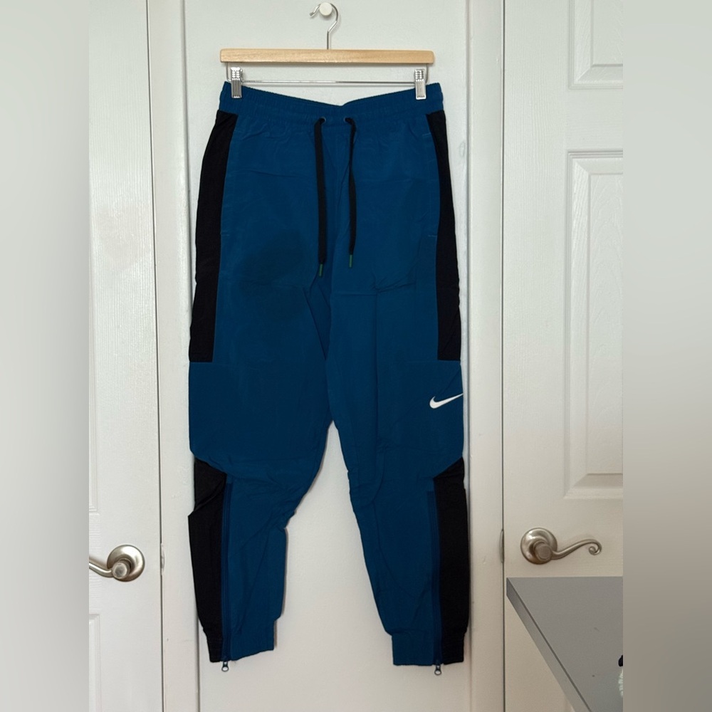 Nike Blue and Black Kids Joggers with Swoosh